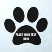 Create Your Own Dog Paw Print  Message Text Wall Decal (Insitu 1)
