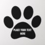 Create Your Own Dog Paw Print  Message Text Wall Decal