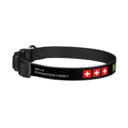 Create your own dog photo contact info Swiss style Pet Collar