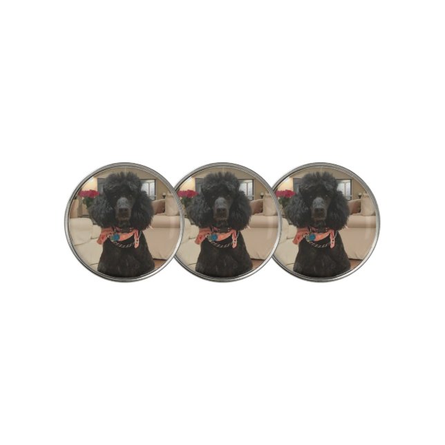 Create Your Own Dog Photo Custom Pet Golf Ball Marker (3 Up)