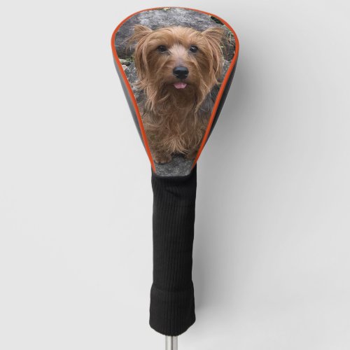 Create Your Own Dog Photo Custom Pet Orange  Golf Head Cover