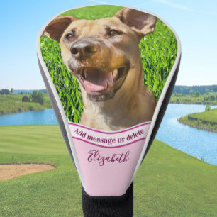Create Your Own Dog Photo Golfer Gift Custom Golf Head Cover