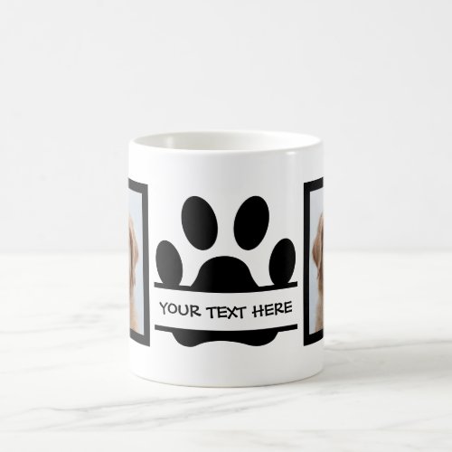Create Your Own Dog Photo Paw Print  Coffee Mug