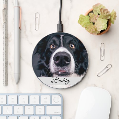 Create Your Own Dog Photo Personalized Wireless Charger