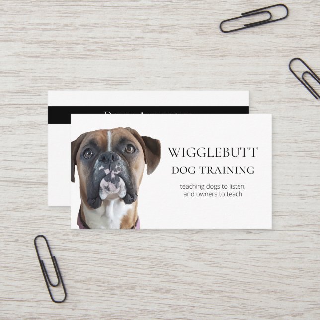 Create Your Own Dog Training Business Card (Front/Back In Situ)