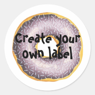 Create Your Own Donut Classic Round Sticker