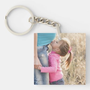 Create Your Own Double Sided 2 Photo Upload Pictur Keychain by red_dress at Zazzle