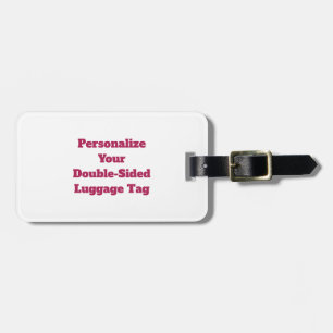 Create Your Own Double-Sided Luggage Tag