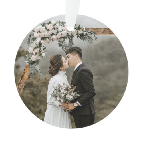 Create Your Own Double Sided Wedding Photo Couple Ornament