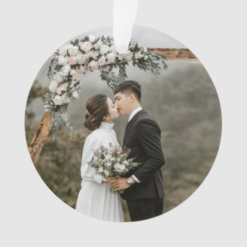 Create Your Own Double Sided Wedding Photo Couple Ornament