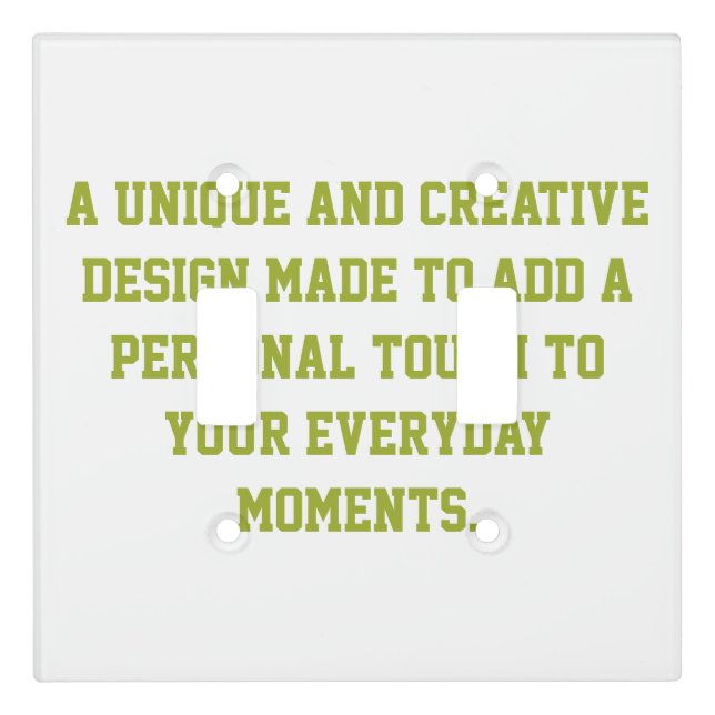 Create Your Own Double-Toggle Light Switch Cover (Front)