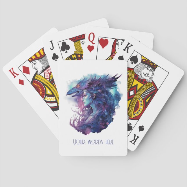 Create Your Own Dragon Goddess Poker Cards (Back)