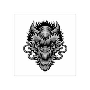 Create Your Own Dragon Head Rubber Stamp