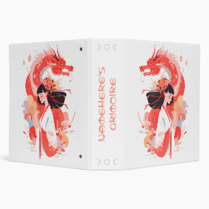 Create Your Own Dreamy Chinese Dragon Maiden 3 Ring Binder