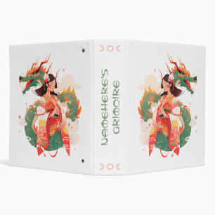 Create Your Own Dreamy Jade Chinese Dragon Girl 3 Ring Binder