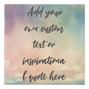 Create Your Own Dreamy Ocean Motivational Quote Faux Canvas Print