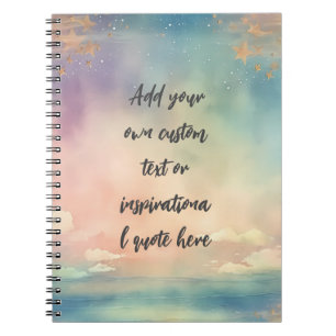 Create Your Own Dreamy Ocean Motivational Quote Notebook