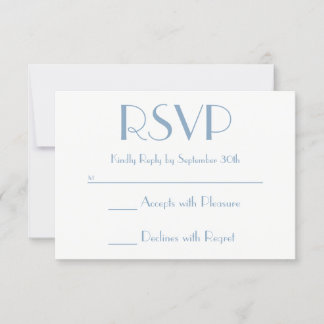 Create Your Own Dusty Blue and White RSVP