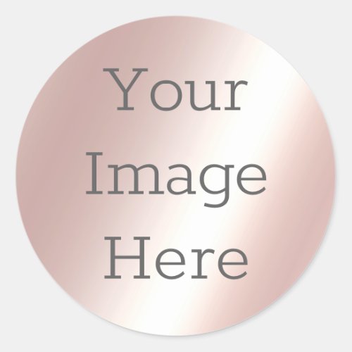 Create Your Own Dusty Blush Pink Metallic Satin Classic Round Sticker