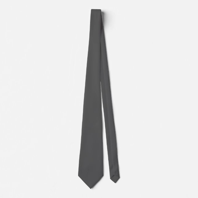 Create Your Own editable dark gray Neck Tie (Front)