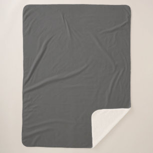 Create Your Own editable dark gray Sherpa Blanket