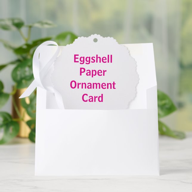Create Your Own Eggshell  Paper  Ornament Card (Envelope)