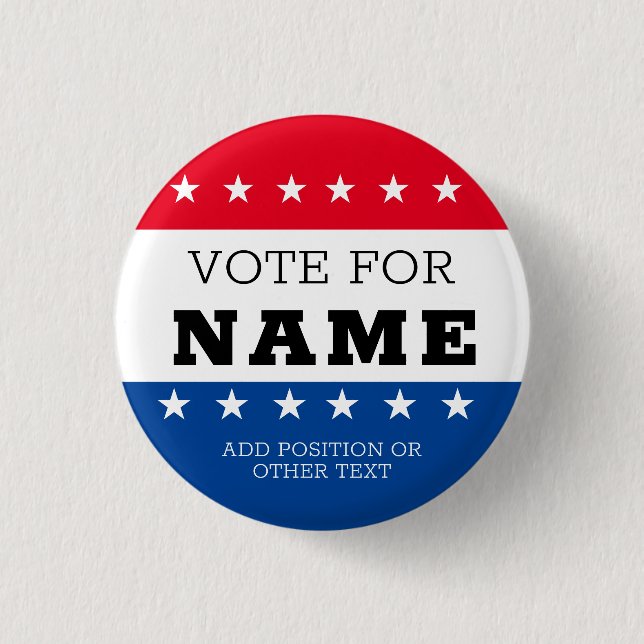 Create Your Own Election Design Campaign Button (Front)
