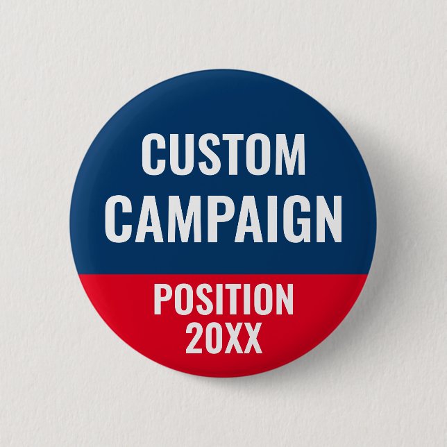 Create Your Own Election Design Campaign Button (Front)