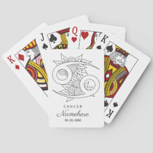 Create Your Own Elegant Black & White Cancer Poker Cards