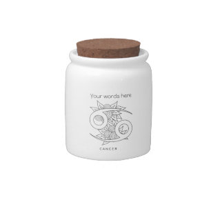 Create Your Own Elegant Black & White Cancer Wish Candy Jar