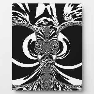 Create your own  elegant black & white Ethnic art Plaque