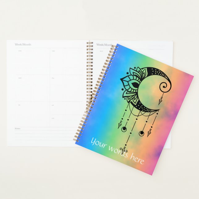 Create Your Own Elegant Boho Moon Silhouette Planner (Display)