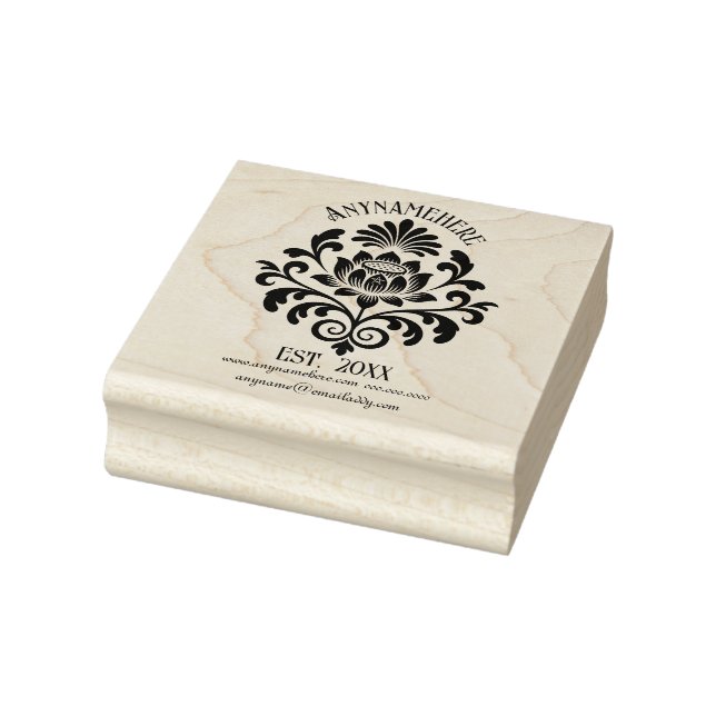 Create Your Own Elegant Calligraphy Lotus Flower Rubber Stamp (Stamp)