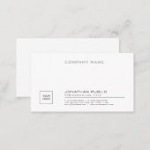 Create Your Own Elegant Company Plain With Logo Business Card (Front/Back)