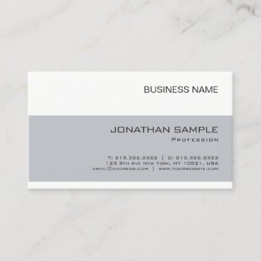 Create Your Own Elegant Company Simple Plain Business Card