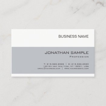 Create Your Own Elegant Company Simple Plain Business Card by art_grande at Zazzle