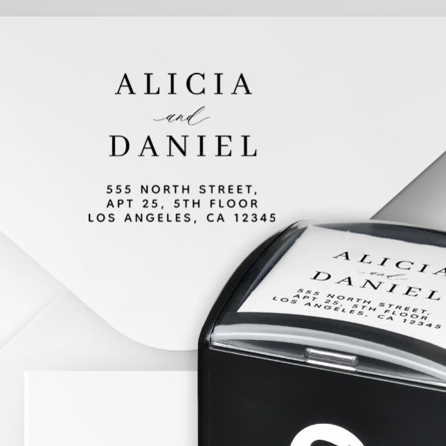 Create your own elegant couple names wedding self-inking stamp (Creator Uploaded)