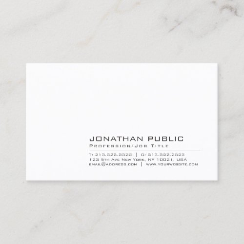 Create Your Own Elegant Design Modern Plain Business Card