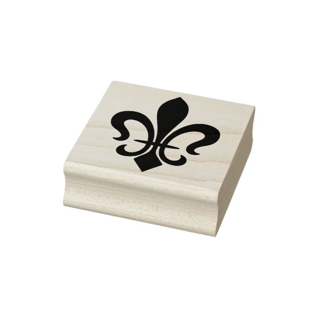 Create Your Own Elegant Fleur De Lis Rubber Stamp (Stamp)