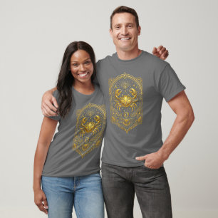 Create Your Own Elegant Gold Art Deco Cancer T-Shirt
