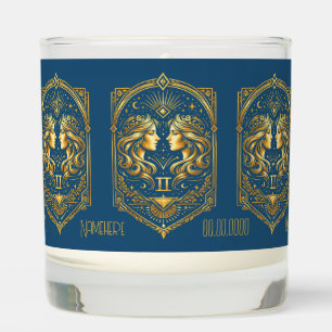 Create Your Own Elegant Gold Art Deco Gemini Scented Candle