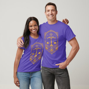 Create Your Own Elegant Gold Art Deco Libra T-Shirt