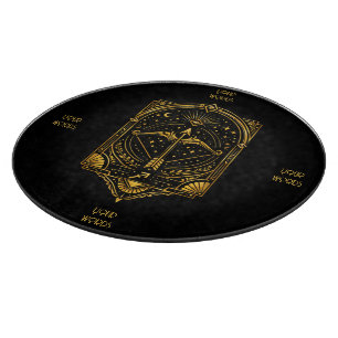 Create Your Own Elegant Gold Art Deco Sagittarius Cutting Board