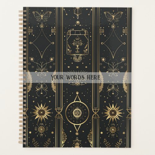 Create Your Own Elegant Gold Mystical Stripes Planner