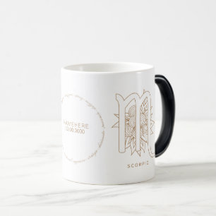 Create Your Own Elegant Gold & White Scorpio Color Morph Mug