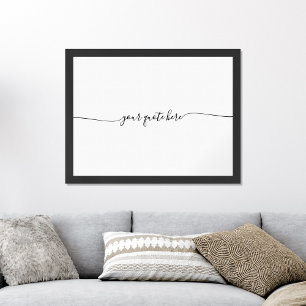 Create Your Own Elegant Minimalist Custom Quote Poster