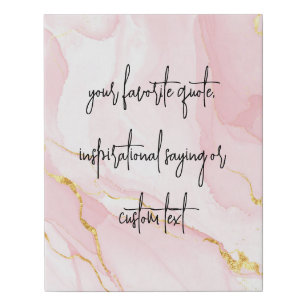 Create Your Own Elegant Modern Custom Quote Faux Canvas Print