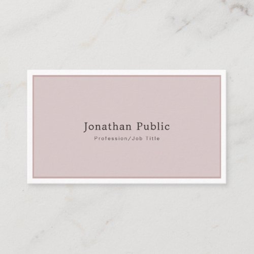 Create Your Own Elegant Modern Professional Plain Business Card