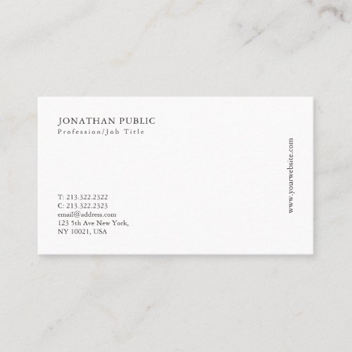 Create Your Own Elegant Modern Simple Plain Business Card