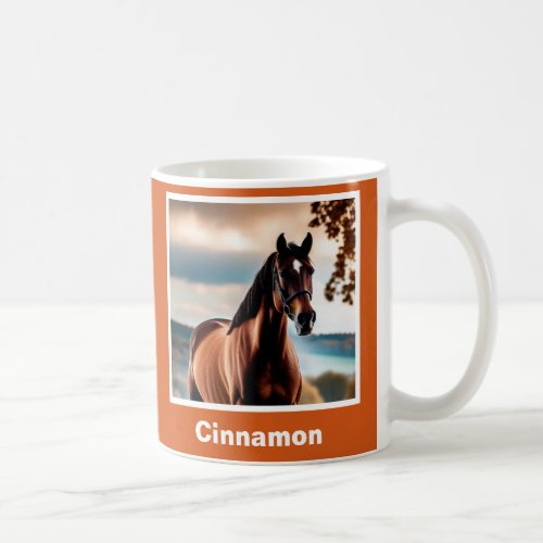 Create Your Own Elegant Personalized Horse Photo Coffee Mug